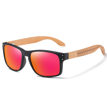 Gafas de sol polarizadas de piloto hechas a mano en madera de haya