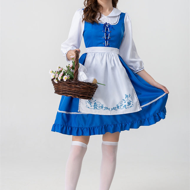 British European And American Farm Traditional Beer Maid Ware Halloween Cosplay Costume