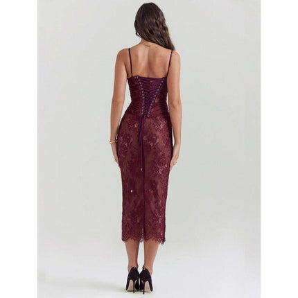 Robe longue sexy à imprimé élégant pour femme