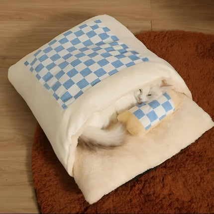 Lit douillet en peluche pour chat et chien