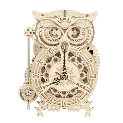 3D Wooden Owl Clock Puzzle - Interactive Building Kit for Creative Minds - Wnkrs