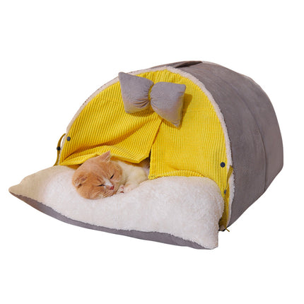 Lit pour chat en peluche confortable