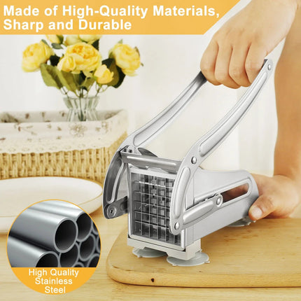 Stainless Steel Vegetable and Fruit Cutter - Multifunctional Manual Potato Slicer