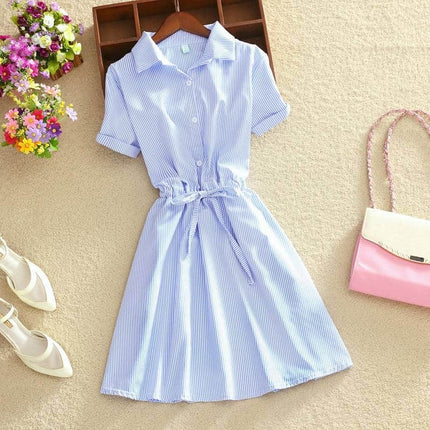 Elegant Striped Cotton Shirt Dresses Dresses W Women Women's Clothing &amp; Accessories  https://wnkrs.com/product/elegant-striped-cotton-shirt-dresses/