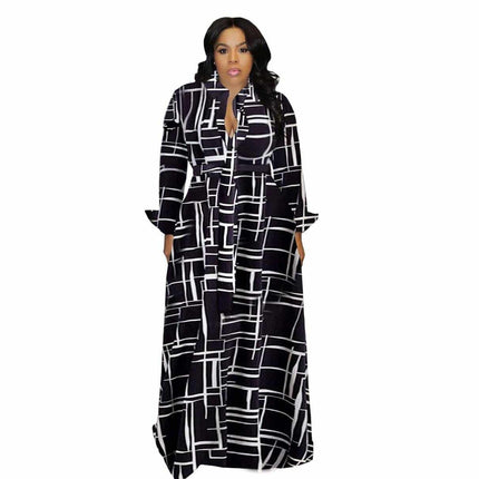 Turn Down Collar Maxi Dress - Wnkrs