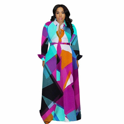 Turn Down Collar Maxi Dress - Wnkrs