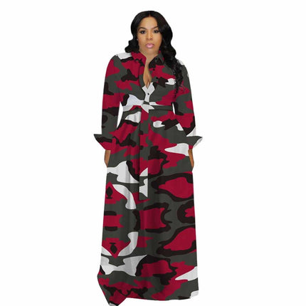 Turn Down Collar Maxi Dress - Wnkrs