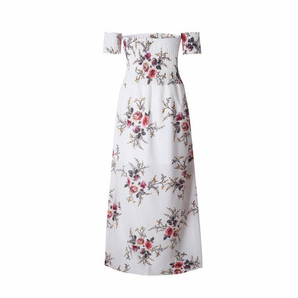 Women&#8217;s Boho Off Shoulder Dress With Floral Print Dresses W Women Women's Clothing &amp; Accessories  https://wnkrs.com/product/womens-boho-off-shoulder-dress-with-floral-print/