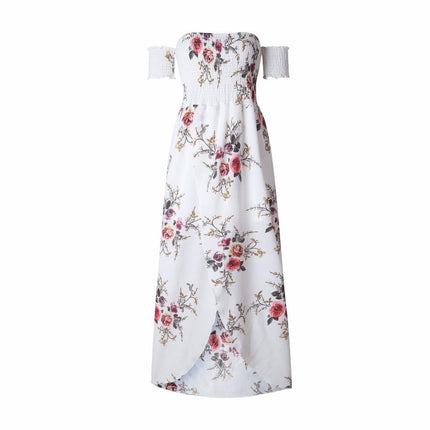 Women&#8217;s Boho Off Shoulder Dress With Floral Print Dresses W Women Women's Clothing &amp; Accessories  https://wnkrs.com/product/womens-boho-off-shoulder-dress-with-floral-print/