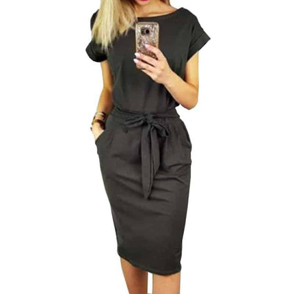 Women&#8217;s Knee-Length Casual Dress Dresses W Women Women's Clothing &amp; Accessories  https://wnkrs.com/product/womens-knee-length-casual-dress/