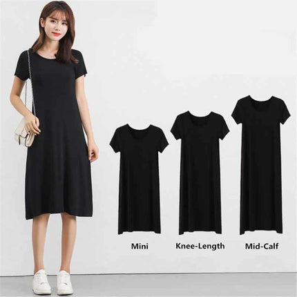 Women&#8217;s Modal Knitted Summer T-Shirt Dress Dresses W Women Women's Clothing &amp; Accessories  https://wnkrs.com/product/womens-modal-knitted-summer-t-shirt-dress/