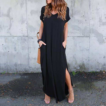 Women&#8217;s V-Neck T-Shirt Maxi Dress Dresses W Women Women's Clothing &amp; Accessories  https://wnkrs.com/product/womens-v-neck-t-shirt-maxi-dress/