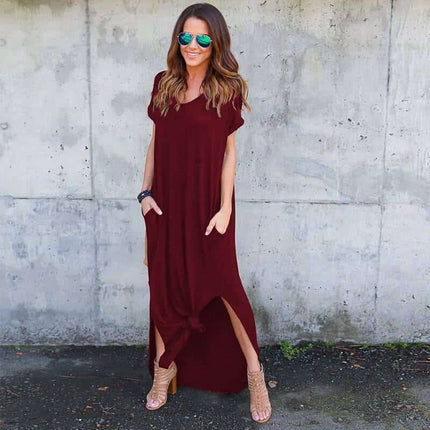 Women&#8217;s V-Neck T-Shirt Maxi Dress Dresses W Women Women's Clothing &amp; Accessories  https://wnkrs.com/product/womens-v-neck-t-shirt-maxi-dress/