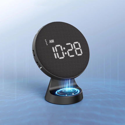 2-in-1 Loud Vibrating Alarm Clock with Bed Shaker for Heavy Sleepers & Hearing Impaired - Wireless Charging