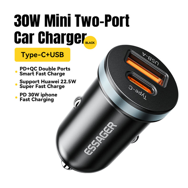 Cargador de coche USB C de 30 W