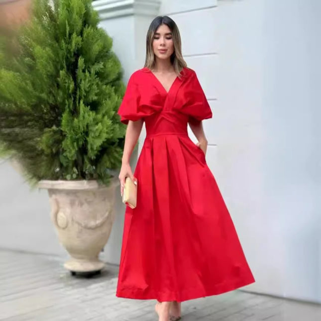 Vestido elegante con estilo y temperamento para dama de moda
