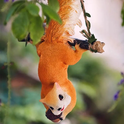 Charmantes balançoires en résine en forme d'écureuil et de singe pour la décoration de jardin