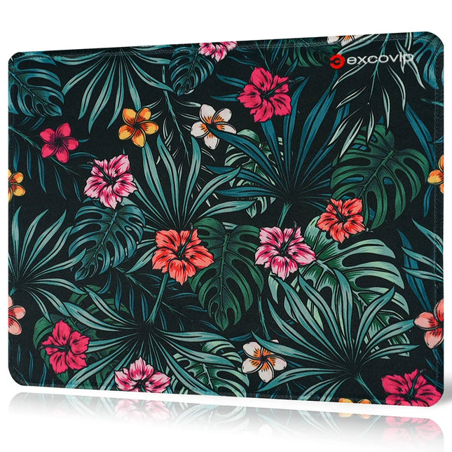 Beautiful Floral Gaming Mouse Pad with Stitched Edge