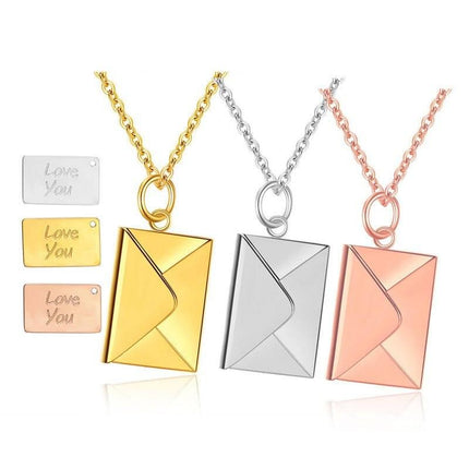 Love Letter Envelope Pendant Necklace - Wnkrs