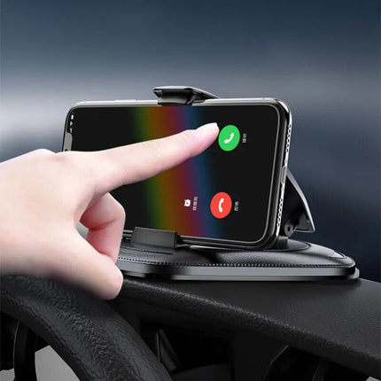 Universal Dashboard & Armrest Car Phone Mount - Sleek Black ABS Holder - Wnkrs