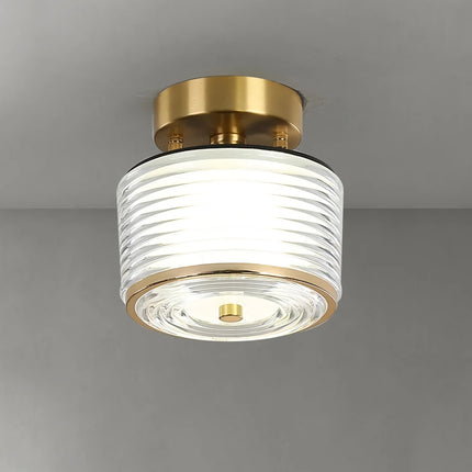 Modern LED Ceiling Light - Copper Lamp for Porch, Living Room, and Balcony