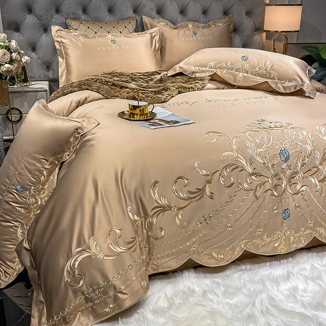 Ice Silk Quilt Sets Bed Sheets Bedding Four-piece Set - Wnkrs
