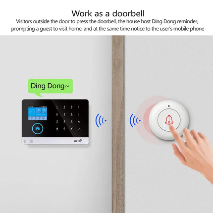 Wireless Home Security GSM Alarm System with Motion Sensor