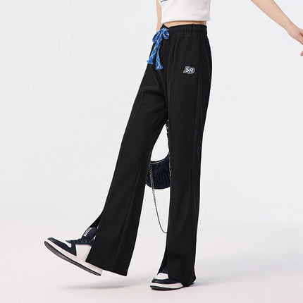 Pantalon évasé tendance fendu pour femme