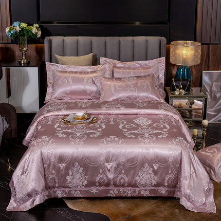 Ice Silk Jacquard European Luxury High-end Linen And Cotton Bedding Set - Wnkrs