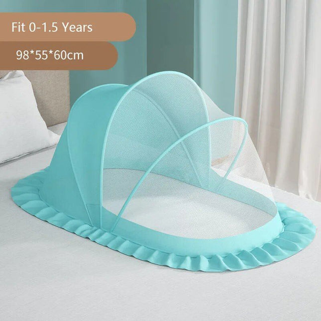 Foldable Baby Mosquito Net Canopy: Cartoon-Designed Protection for Infants - Wnkrs