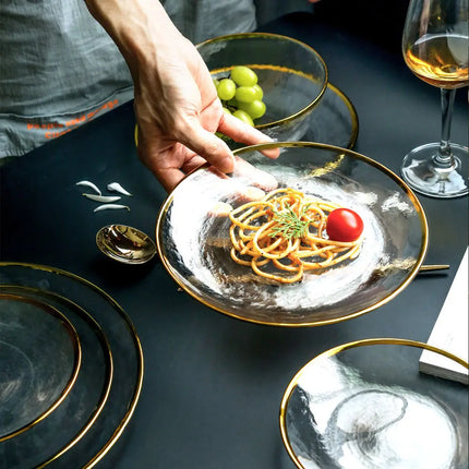 Assiettes à dîner en verre nordique occidentale INS