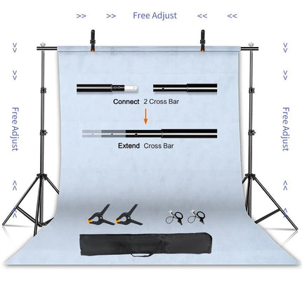 Adjustable Multi-Purpose Photography Background Stand Kit with Chroma Key Screen - Wnkrs