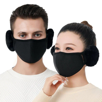 Windproof Thermal Ski Mask with Earmuffs - Unisex Winter Sports Face Cover - Wnkrs