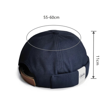 Bonnet en jean ajustable avec tête de mort