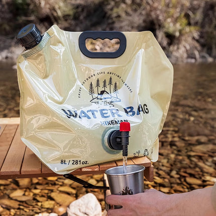 Sac à eau pliable portable de 8 L pour le camping et les fournitures d'urgence