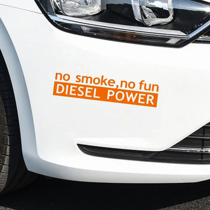 Diesel Power No Smoke No Fun Vinyl Car Sticker – Versatile and Customizable Decal - Wnkrs