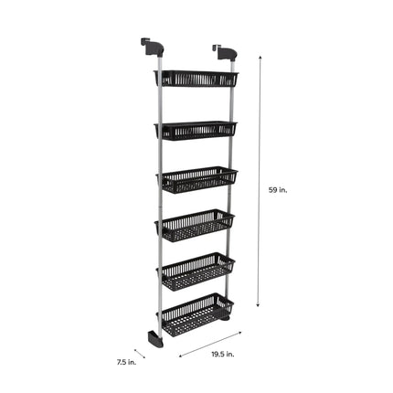 6-Tier Over-the-Door Hanging Storage Basket Organizer - Wnkrs