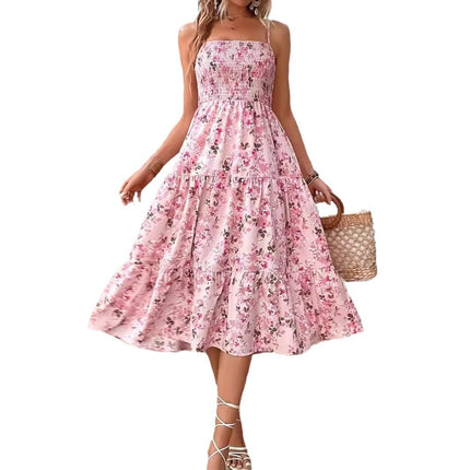 Floral Stitching Summer Beach Dress