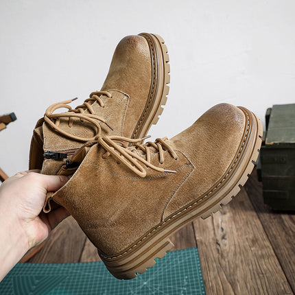 Bottines en cuir vintage pour hommes