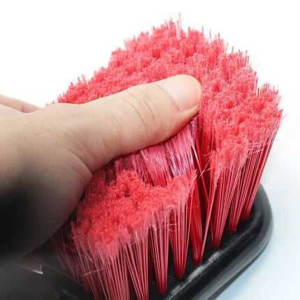 Compact Car & Motorcycle Detailing Brush with Red Bristles - Wnkrs