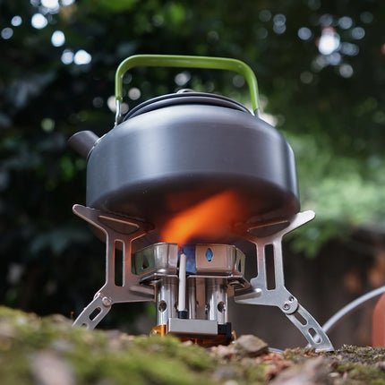 Réchaud de camping portable coupe-vent à trois têtes pour l'extérieur