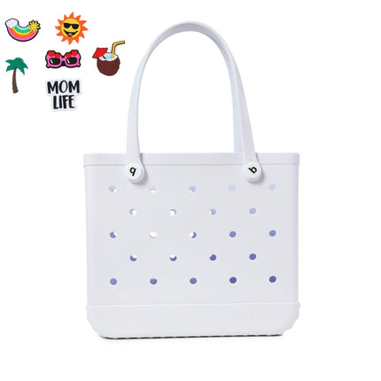 Summer Beach Basket Tote Bag