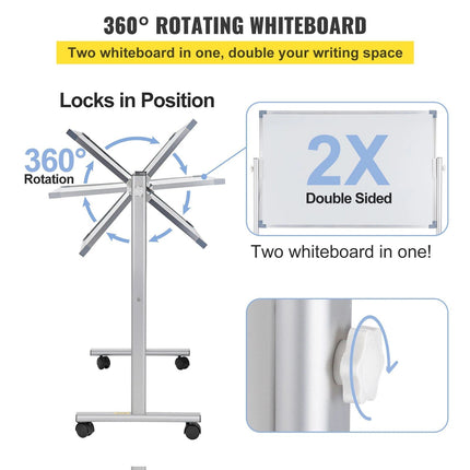 360° Reversible Mobile Dry Erase Board - Wnkrs