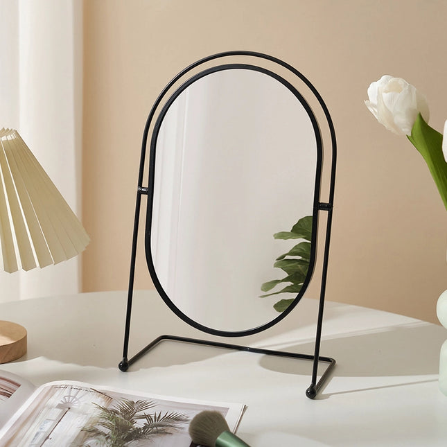 Grand miroir de maquillage de bureau minimaliste
