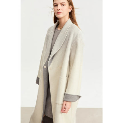 Manteau en laine dégradé élégant pour femme