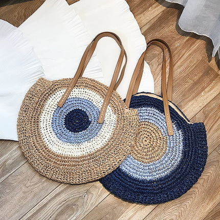 Handmade Summer Beach Woven Straw Tote