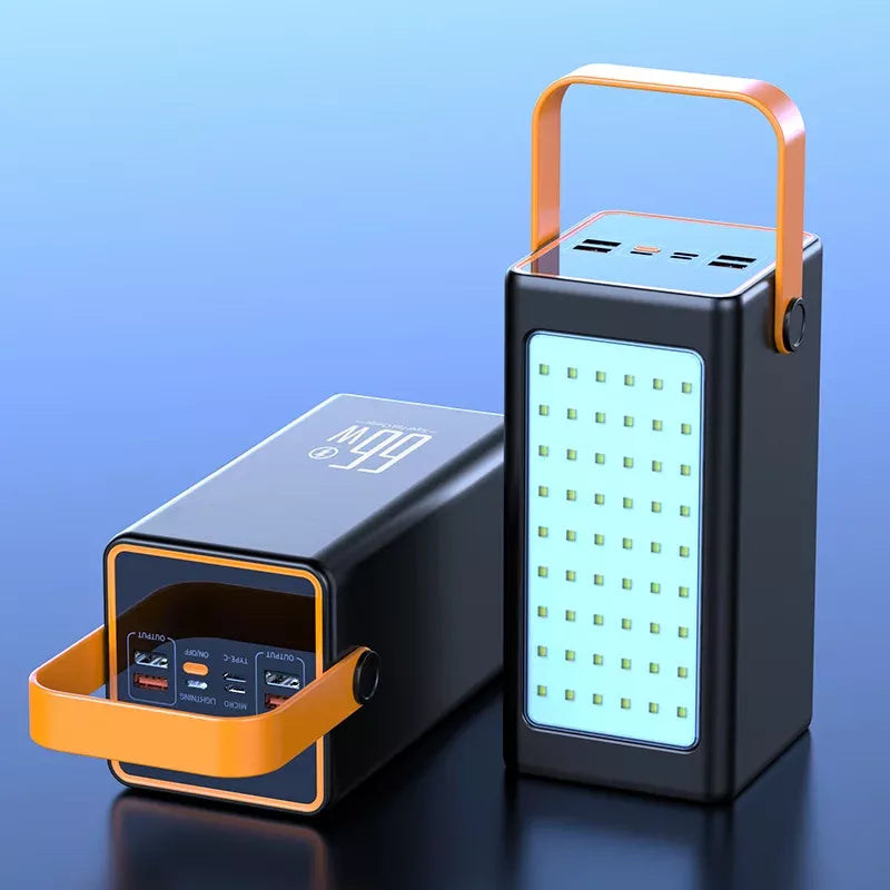 Portable Power Bank with LED Light & Display