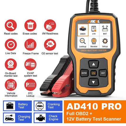 Professional OBD2 Scanner with Battery Test and Diagnostic Features - Wnkrs