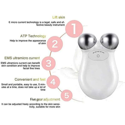 5-Gear Rechargeable Face Massager: Electric Micro-Current & 3D EMS Firming Technology - Wnkrs