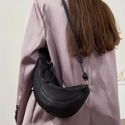 Sac à bandoulière minimaliste en cuir souple